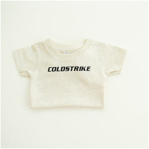 ColdStrike cream colored onesie front side