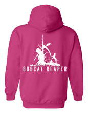 Load image into Gallery viewer, Bobcat Reaper Hoodie Back Logo.
