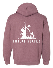 Load image into Gallery viewer, Bobcat Reaper Hoodie Back Logo.
