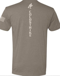 Back view of ColdStrike's grey mountain music tee for men