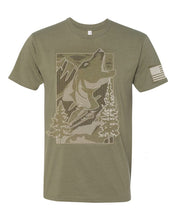Load image into Gallery viewer, ColdStrike&#39;s olive mountain music tee for men
